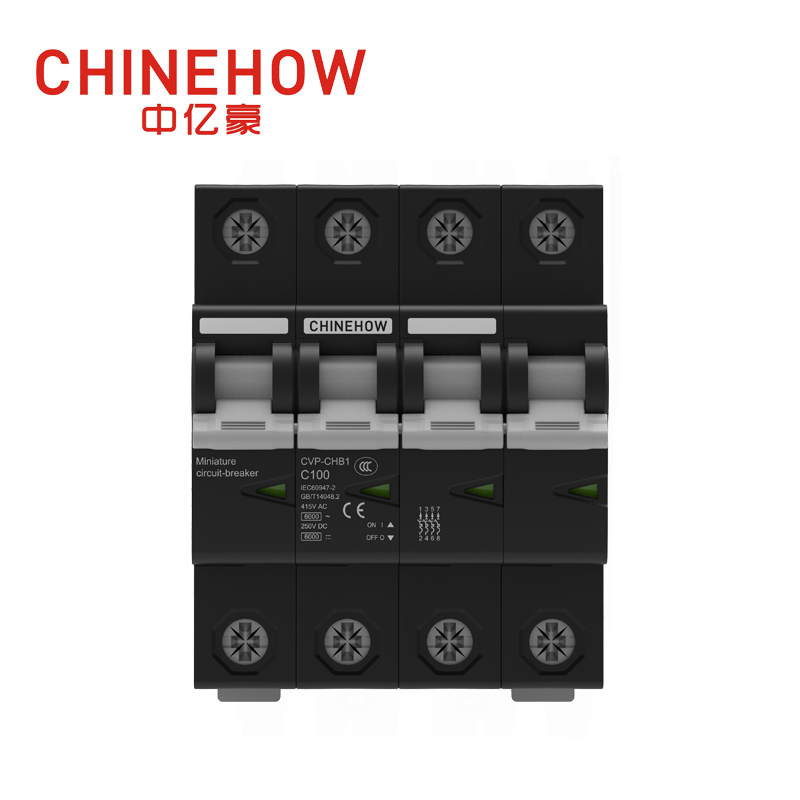 CVP-CHB1 시리즈 IEC 4P 블랙 미니 미니어처 회로 차단기