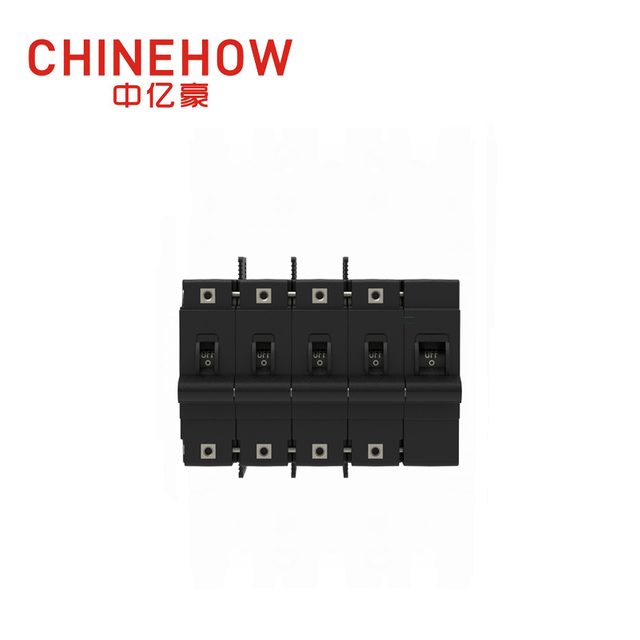 CVP-FR 유압 자기 회로 차단기 M5 나사 및 터미널 배리어가 있는 롱 핸들 액추에이터 4P + 원격 제어 